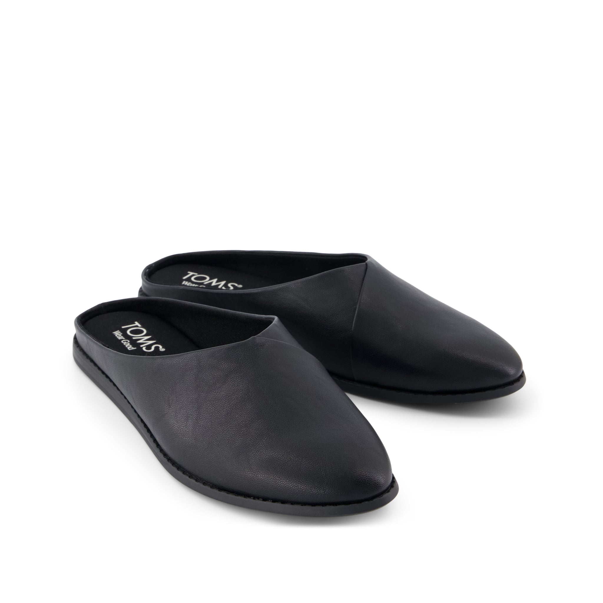 Womens Amelia Mule Black Faux Leather – TOMS.com