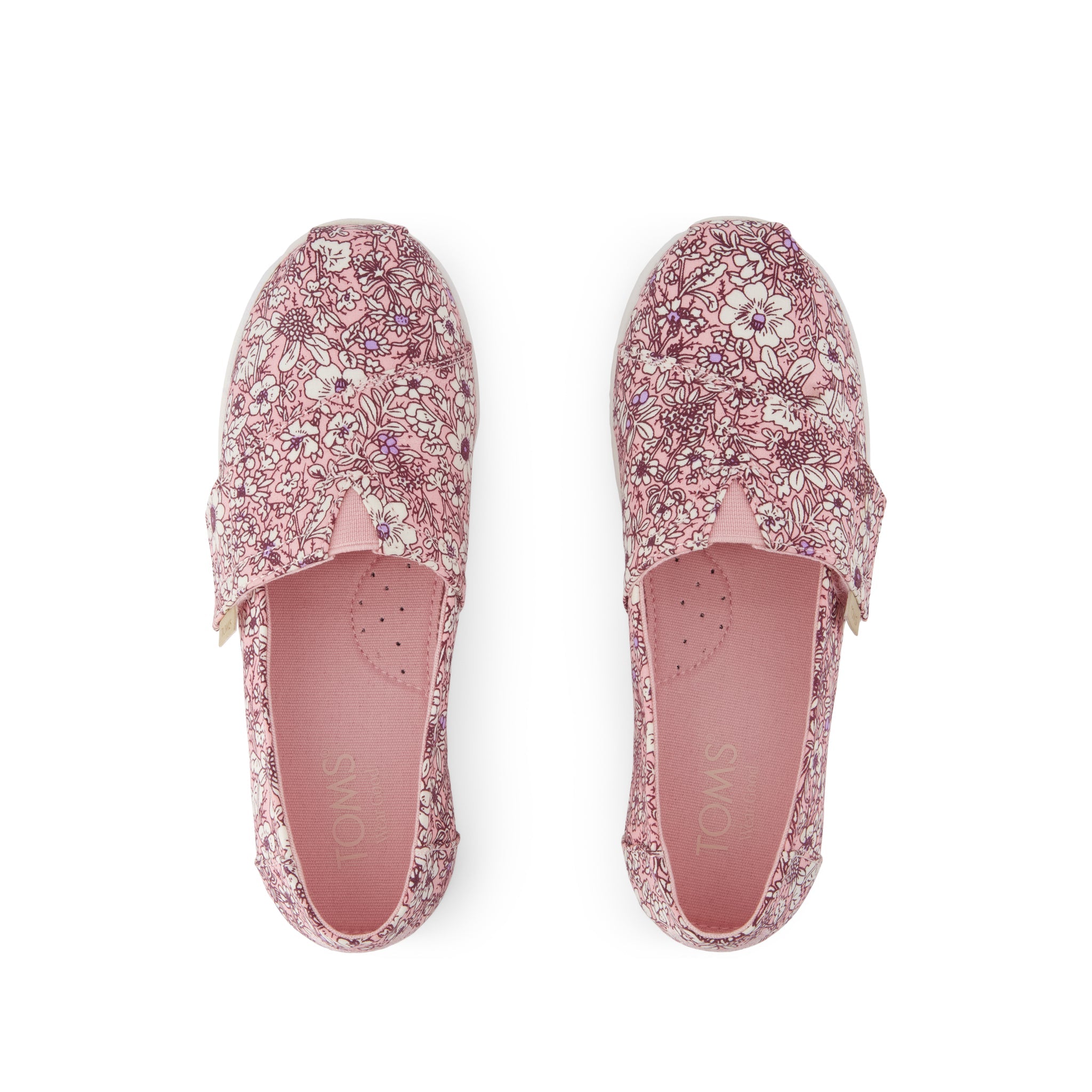 Alpargata Classic Kids Shoe Pink Quartz Floral – TOMS.com