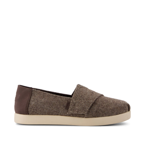 Alpargata Classic Kids Shoe - Hot Cocoa Herringbone Side View
