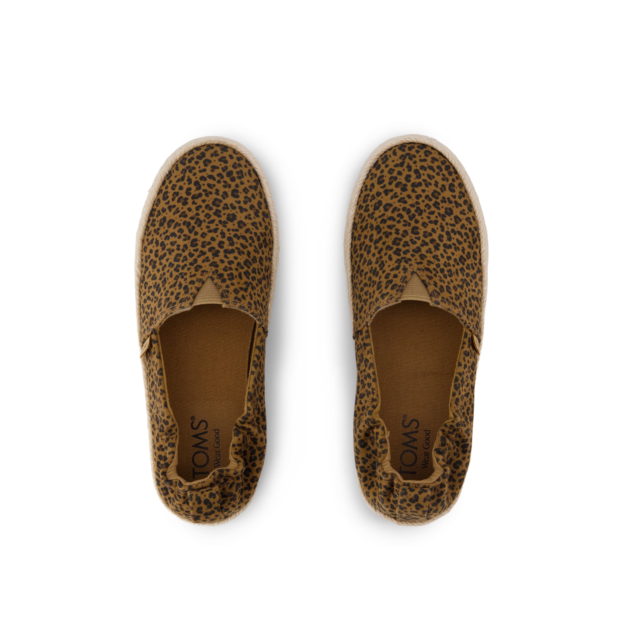Valencia Platform Kids Espadrille - Toffee Leopard Print Top View