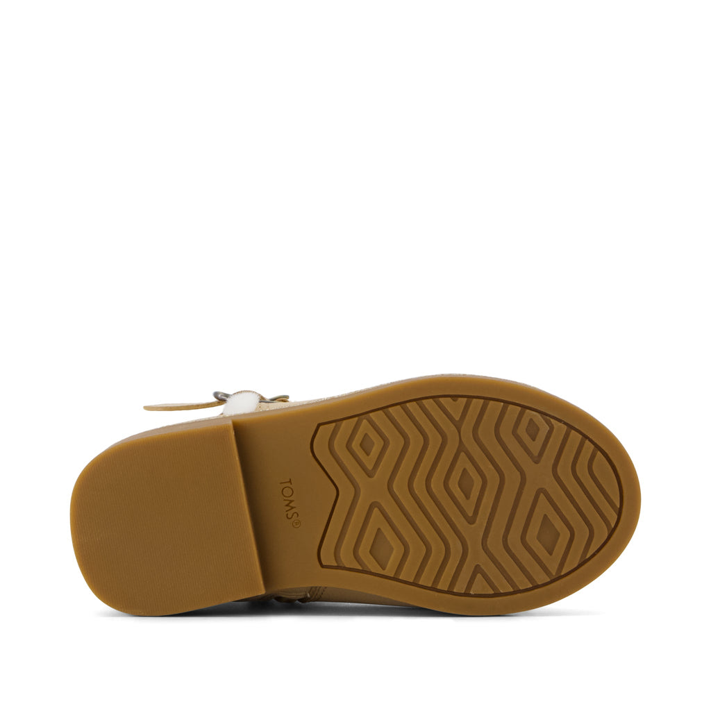 Mia Toddler Boot - Light Caramel Nubuck w/ Faux Fur Bottom Sole View