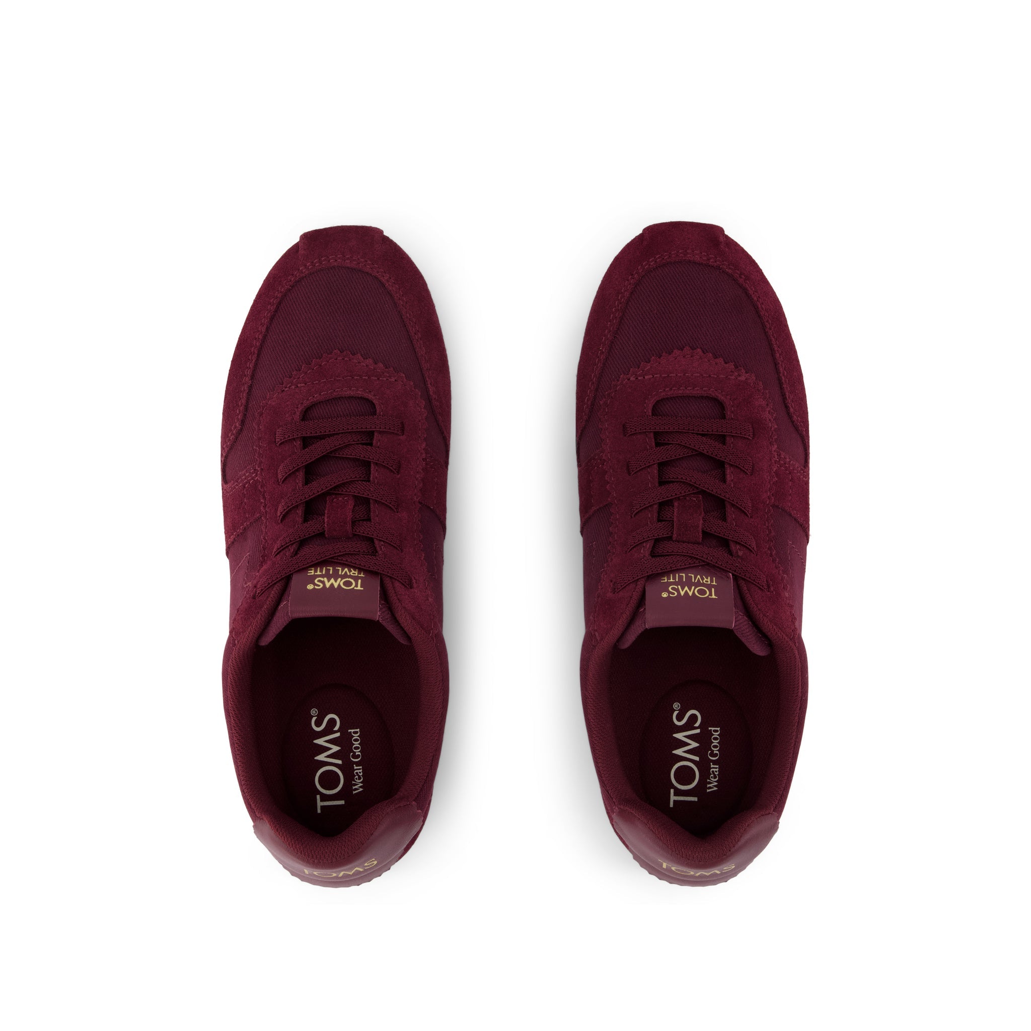 TRVL Lite Palisade Sneaker - Water Repellent Burgundy Vintage Twill Top View