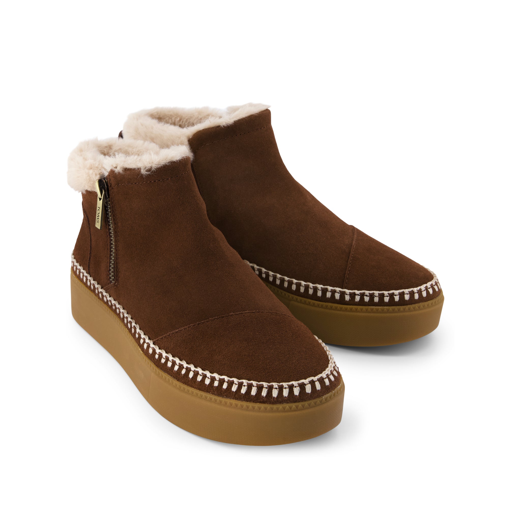 Womens Percy Mid Platform Sneaker Water Resistant Hot Cocoa Suede