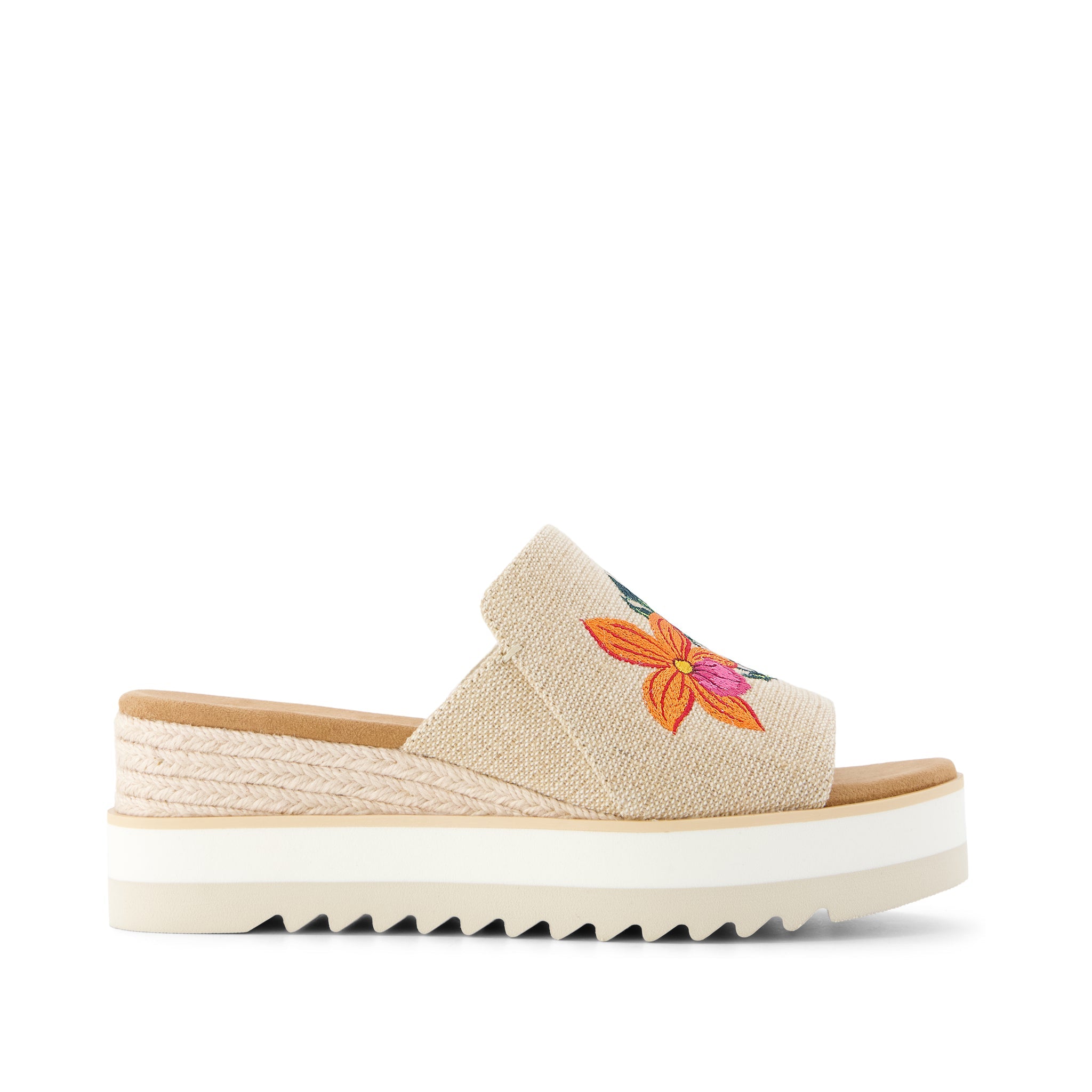 DIANA フラワープリント ミュール Womens Diana Mule Wedge Sandal Embroidered Tropical Floral – TOMS.com