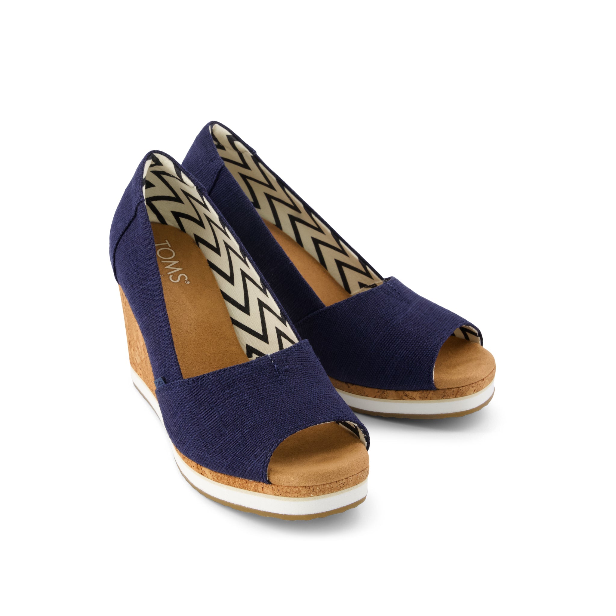 79s US.Navy Servis Shoes (Hanover製)26cm Womens Essential Wedge Navy Heritage Canvas – TOMS.com