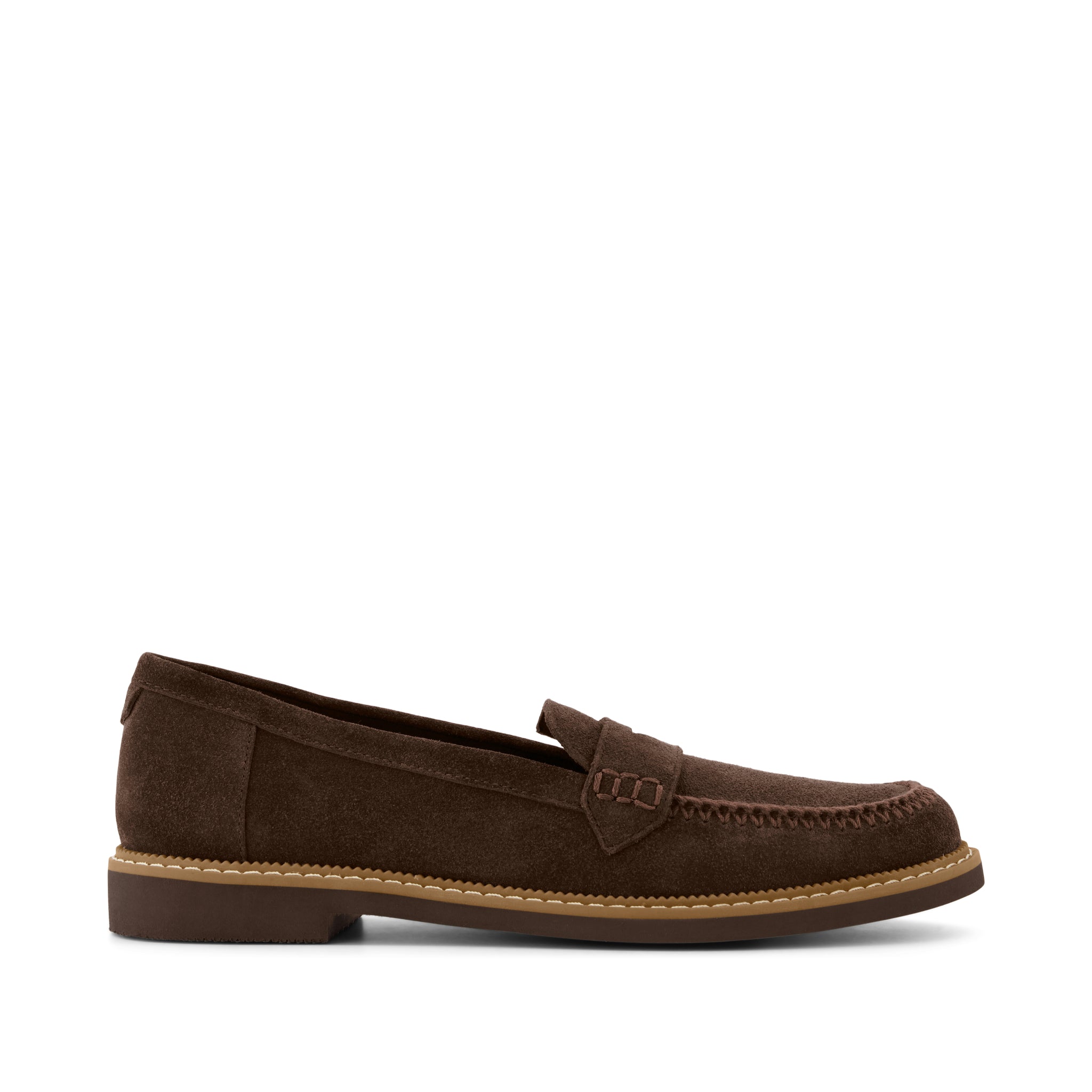 Womens Marie Loafer Chocolate Brown Deco Stich Suede – TOMS.com