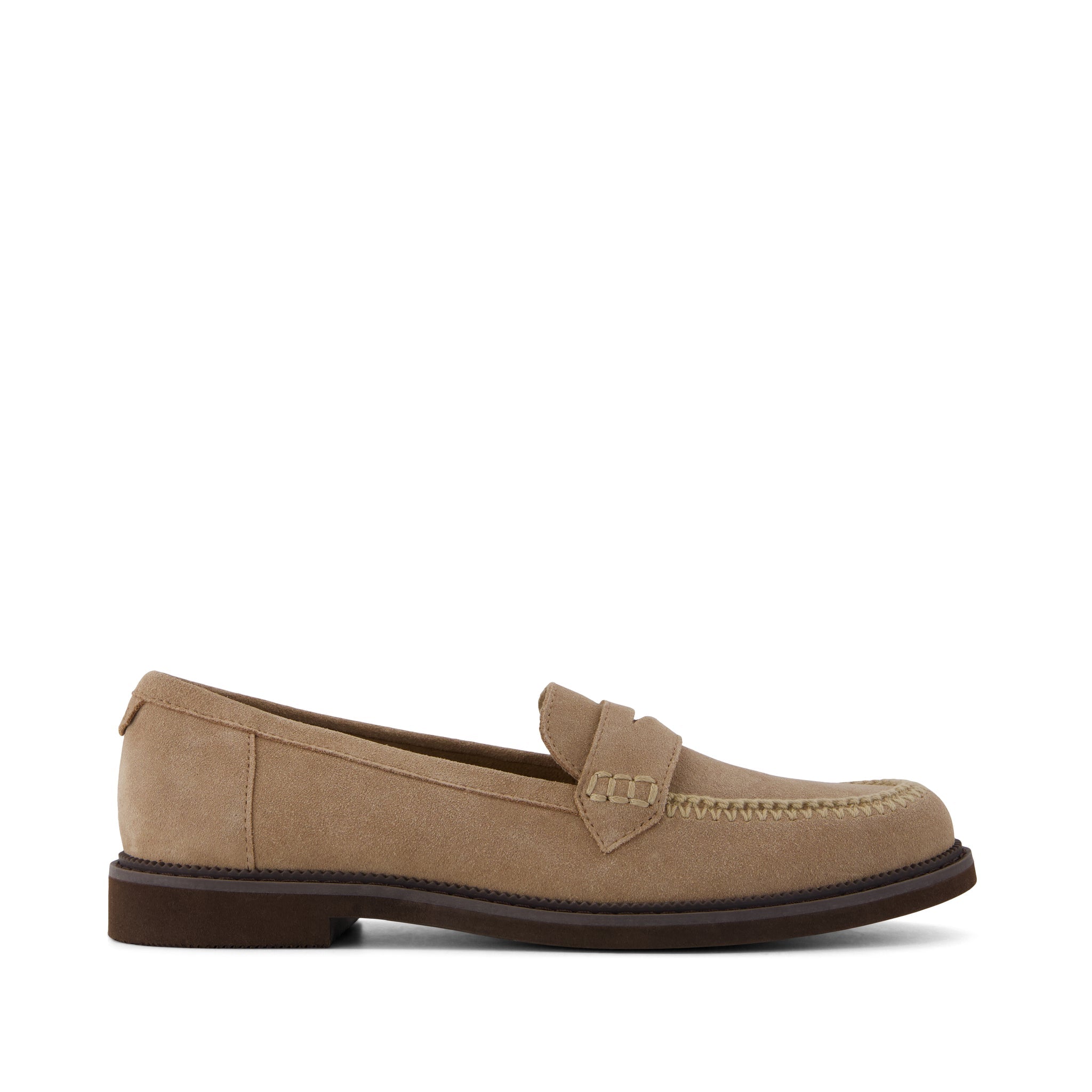 Marie Loafer - Taupe Suede Side View