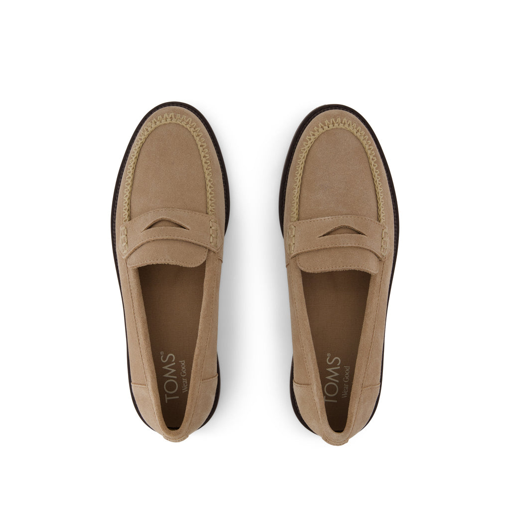 Marie Loafer - Taupe Suede Top View