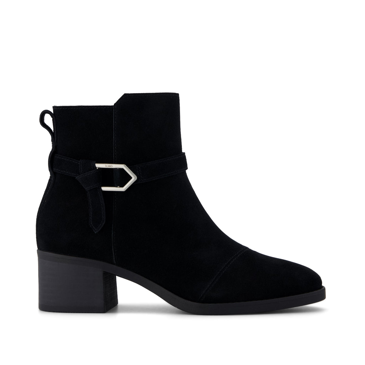Womens Delilah Buckle Ankle Boot Black Suede – TOMS.com
