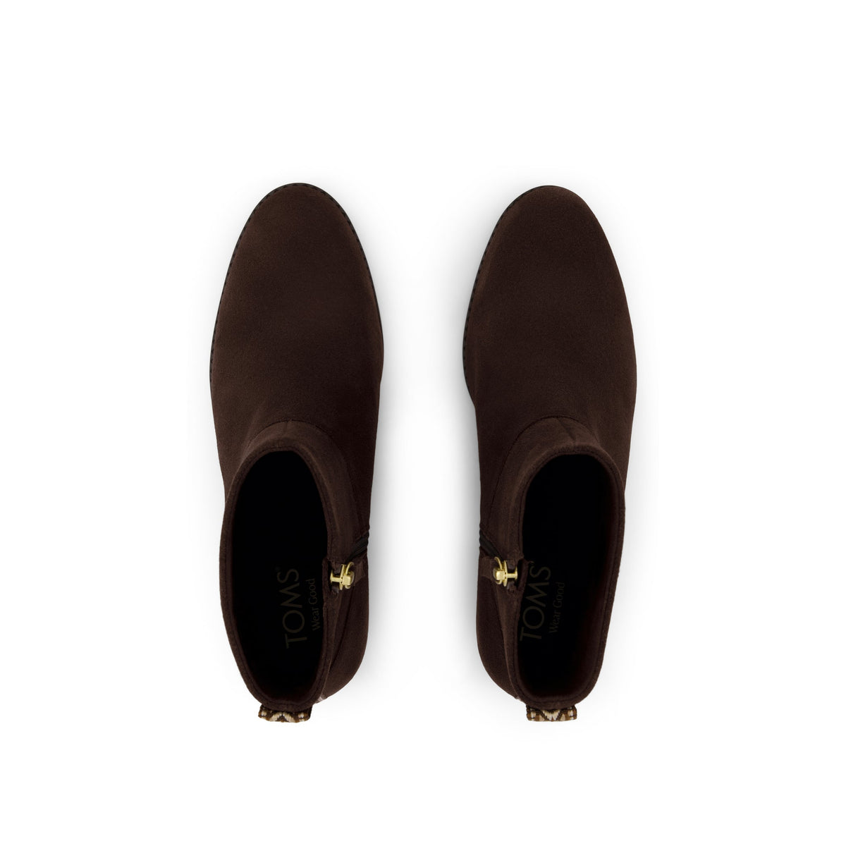 Elia Ankle Boot - Water Resistant Chocolate Brown Suede Top View