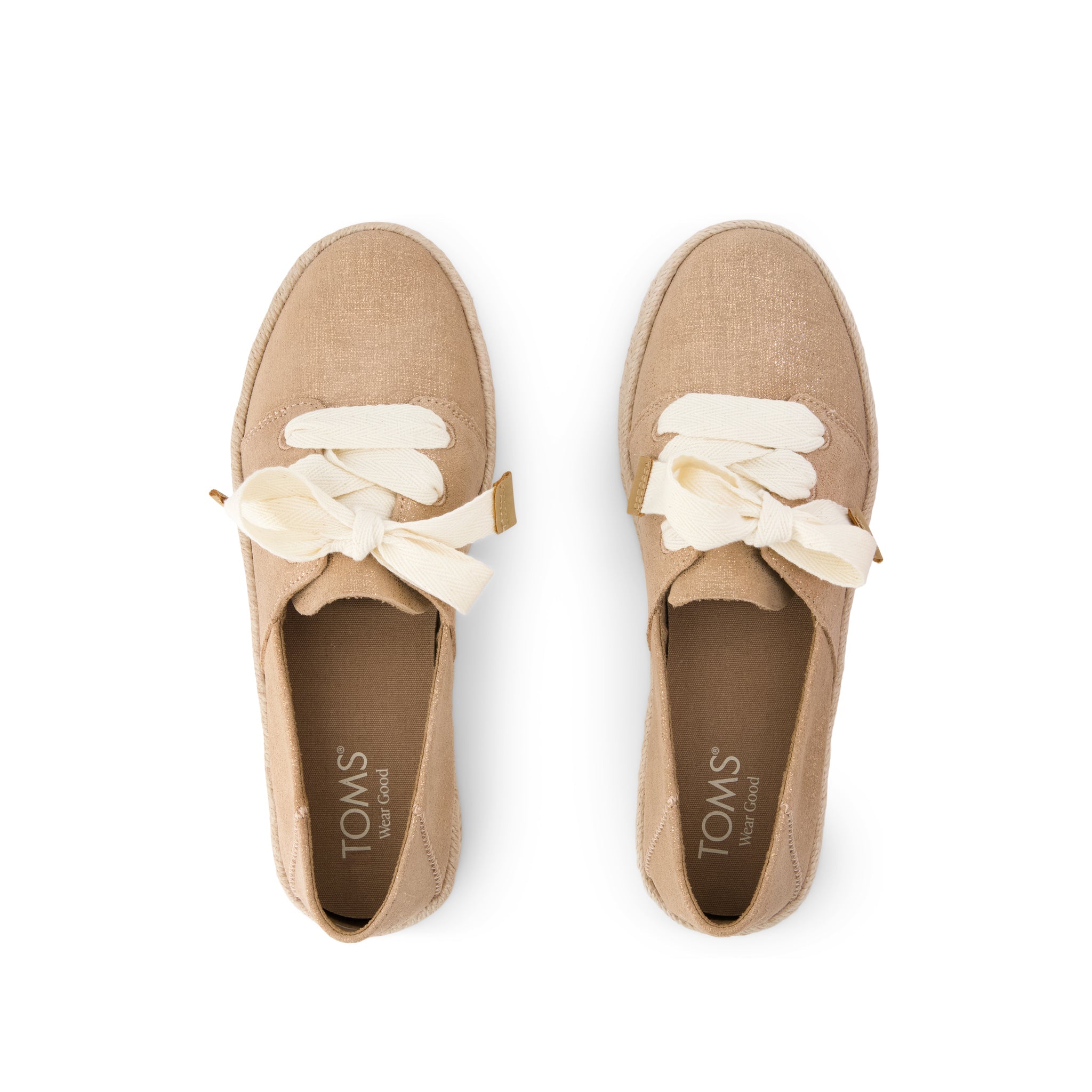 Womens Carolina Lace-Up Espadrille Bronze Crosshatch Suede – TOMS.com