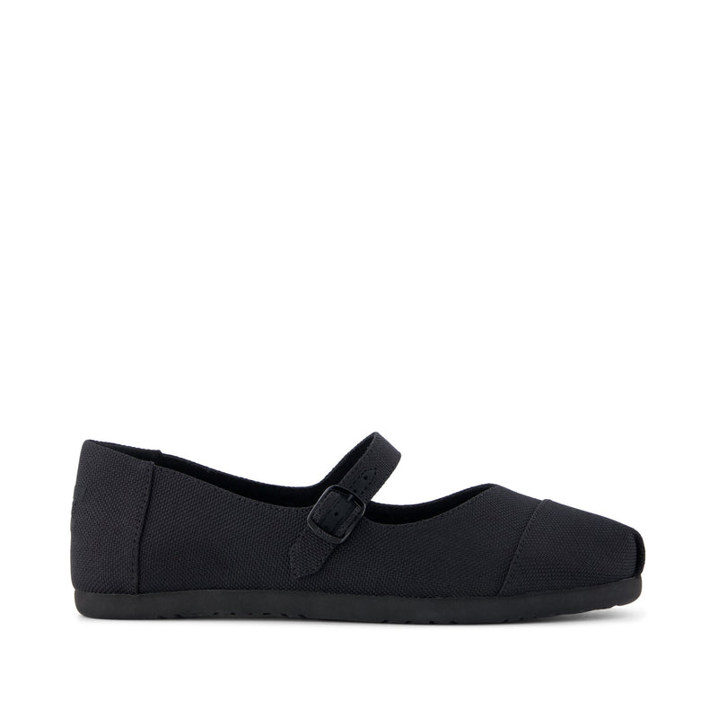 Alpargata Mary Jane - Black Canvas Side View