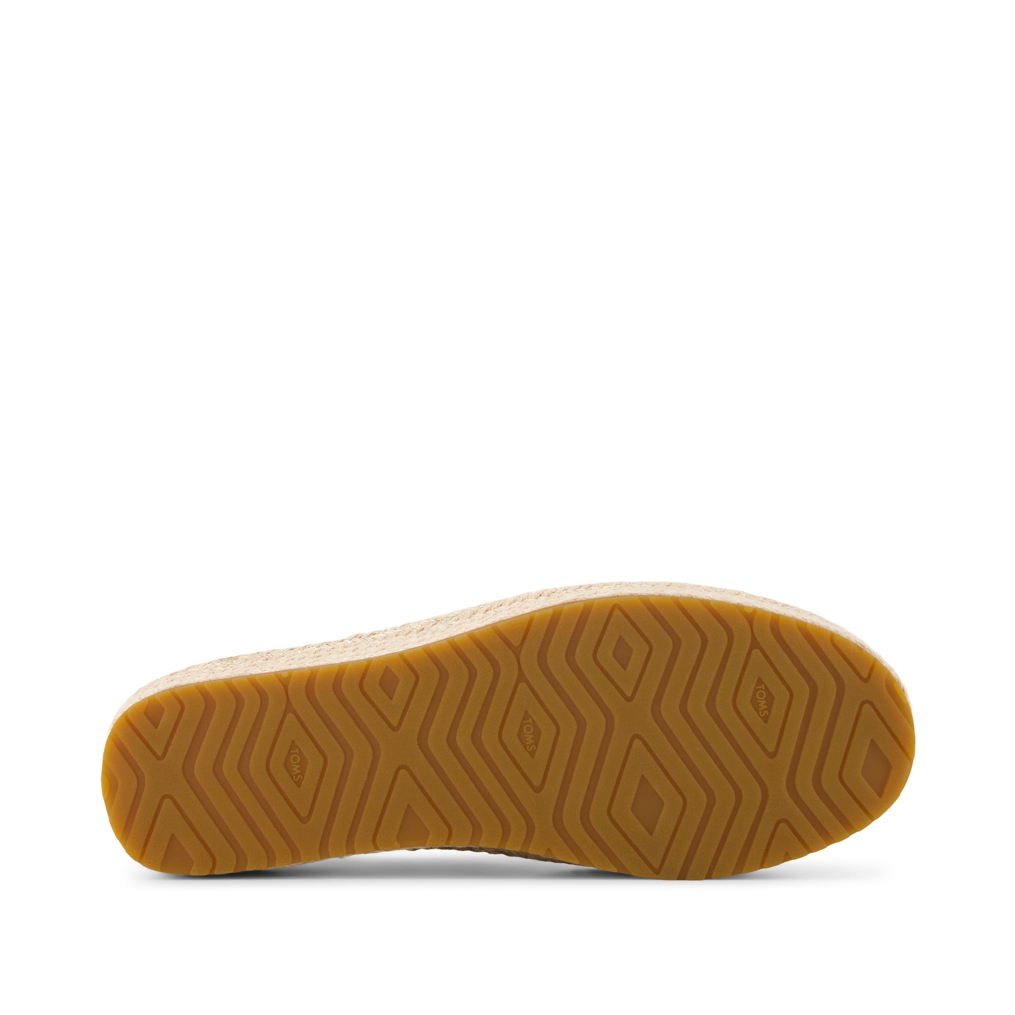 Valencia Lace-Up Platform Espadrille - Taupe Deco Stitch Suede Bottom Sole View