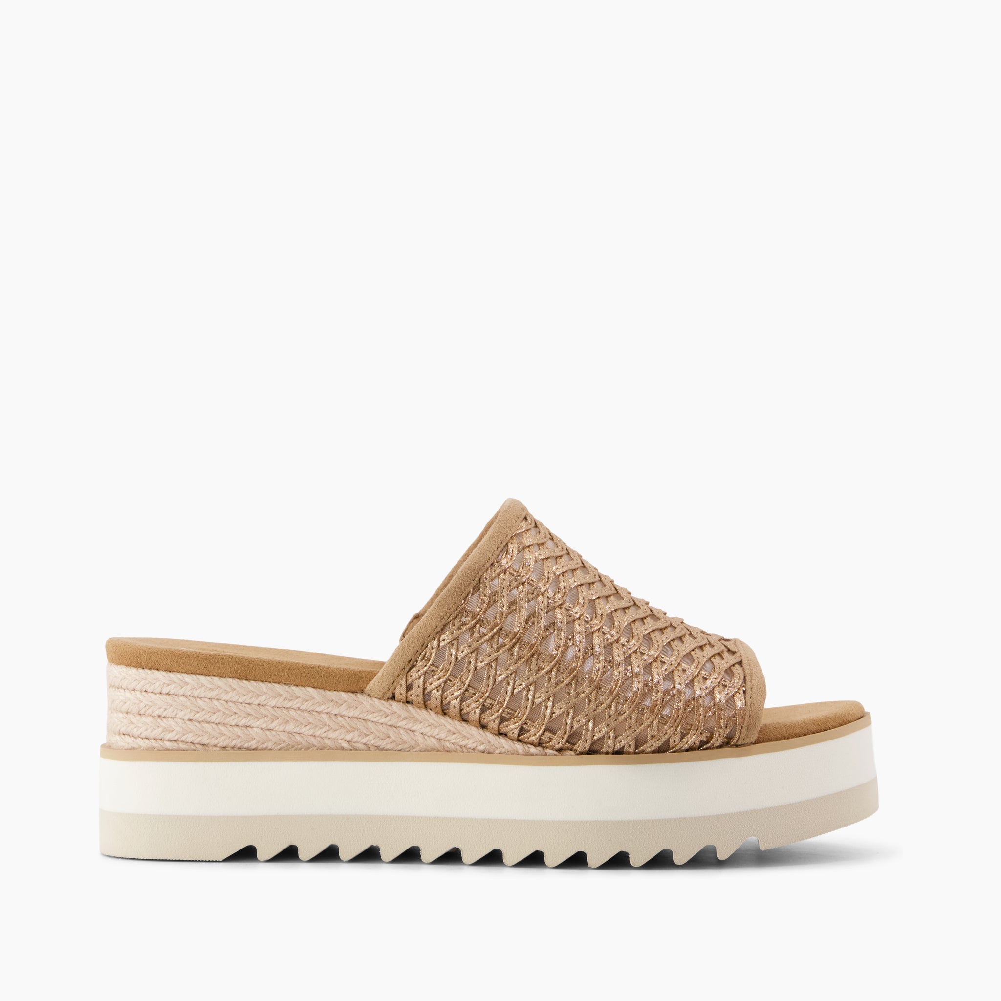 Womens Diana Mule Wedge Sandal Bronze Deco Basket Weave – TOMS.com