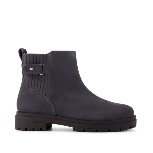 Astrid Boot - Water Repellent Forged Iron Suede Side View