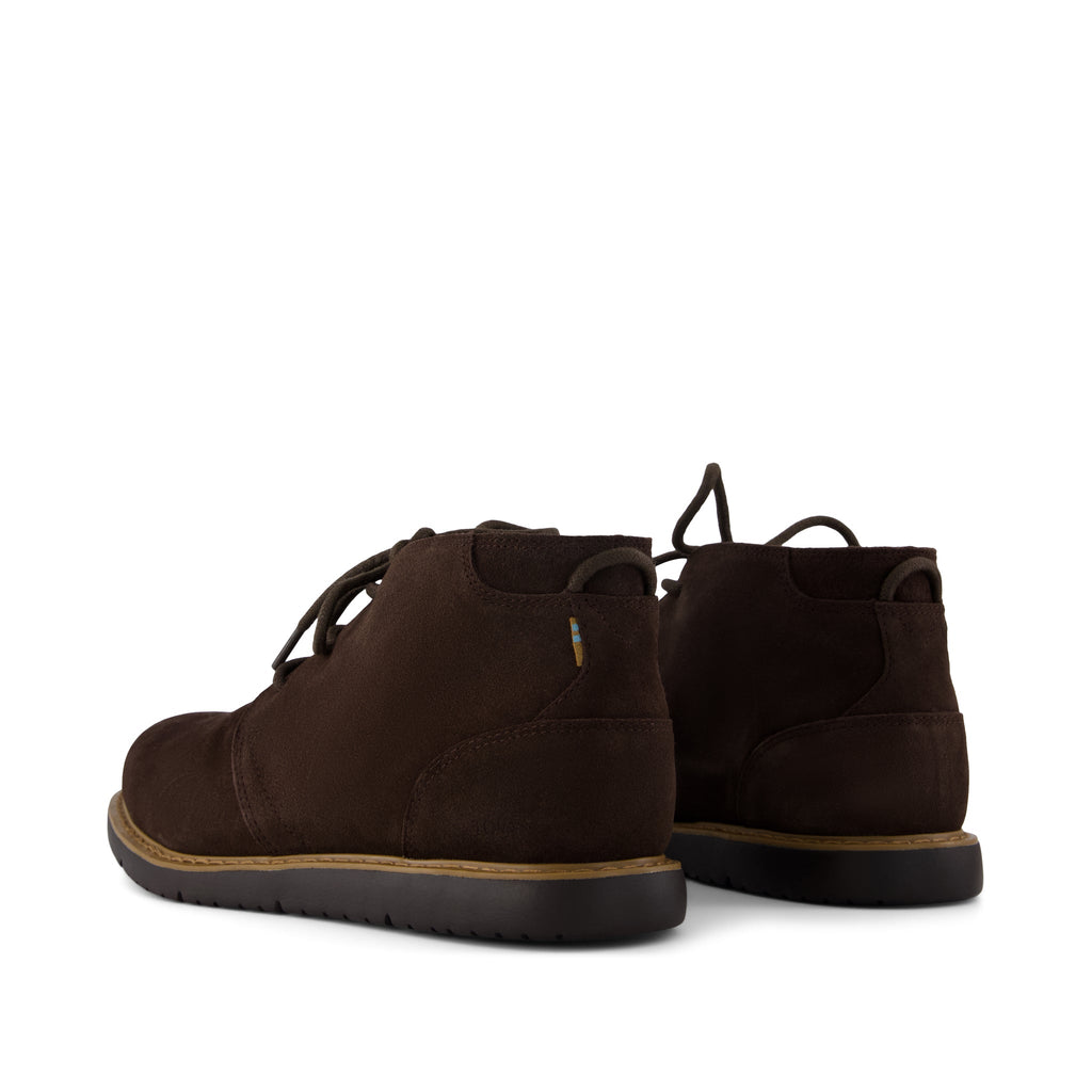Navi Boot - Water Repellent Chocolate Brown Leather Back View