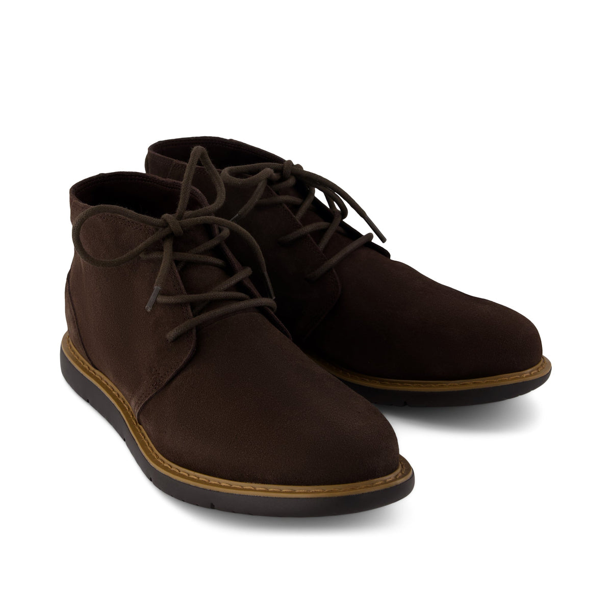 Navi Boot - Water Repellent Chocolate Brown Leather Front View