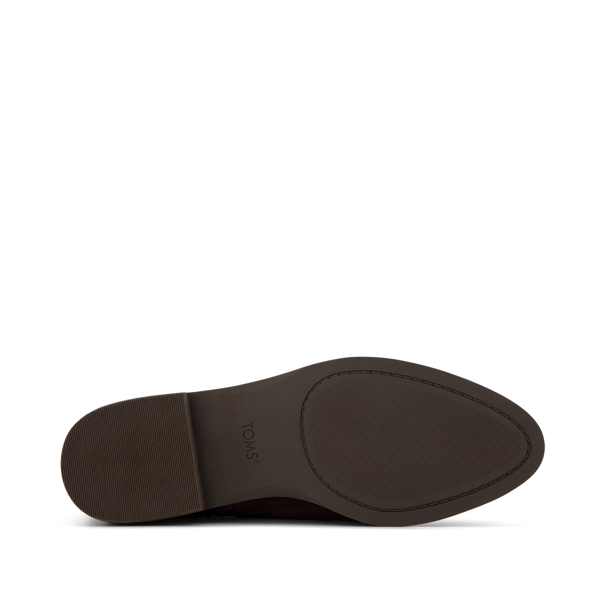 Stacey Ankle Bootie - Chocolate Brown Suede Bottom Sole View