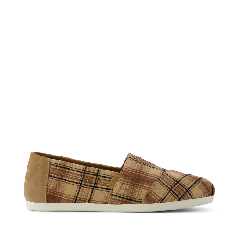 Alpargata Classic - Toffee Textured Plaid Side View