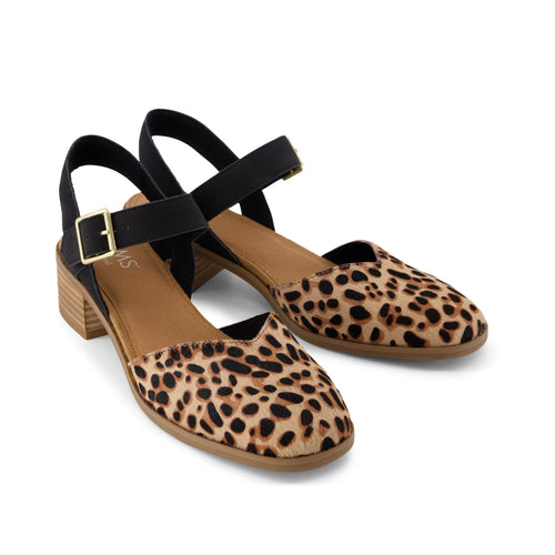 Jaclyn Heel - Leopard Print Hair Front View