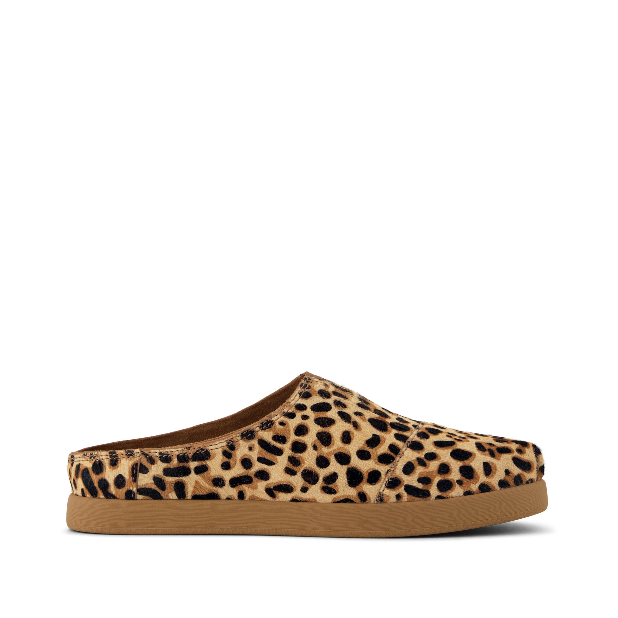 Alpargata Ease Mule - Brown Sugar Leopard Print Hair Leather Side View
