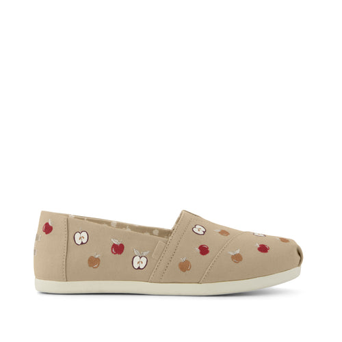 Alpargata Classic - Apple Embroidery Side View