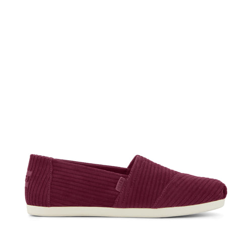 Alpargata Classic - Burgundy Cordurory Side View