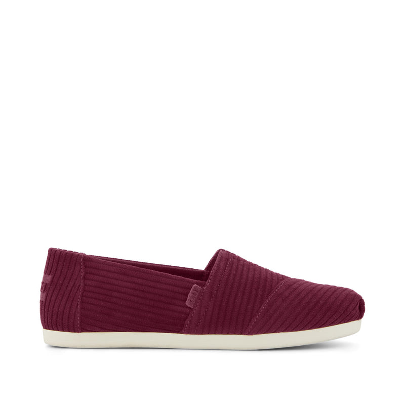 Alpargata Classic - Burgundy Cordurory Side View