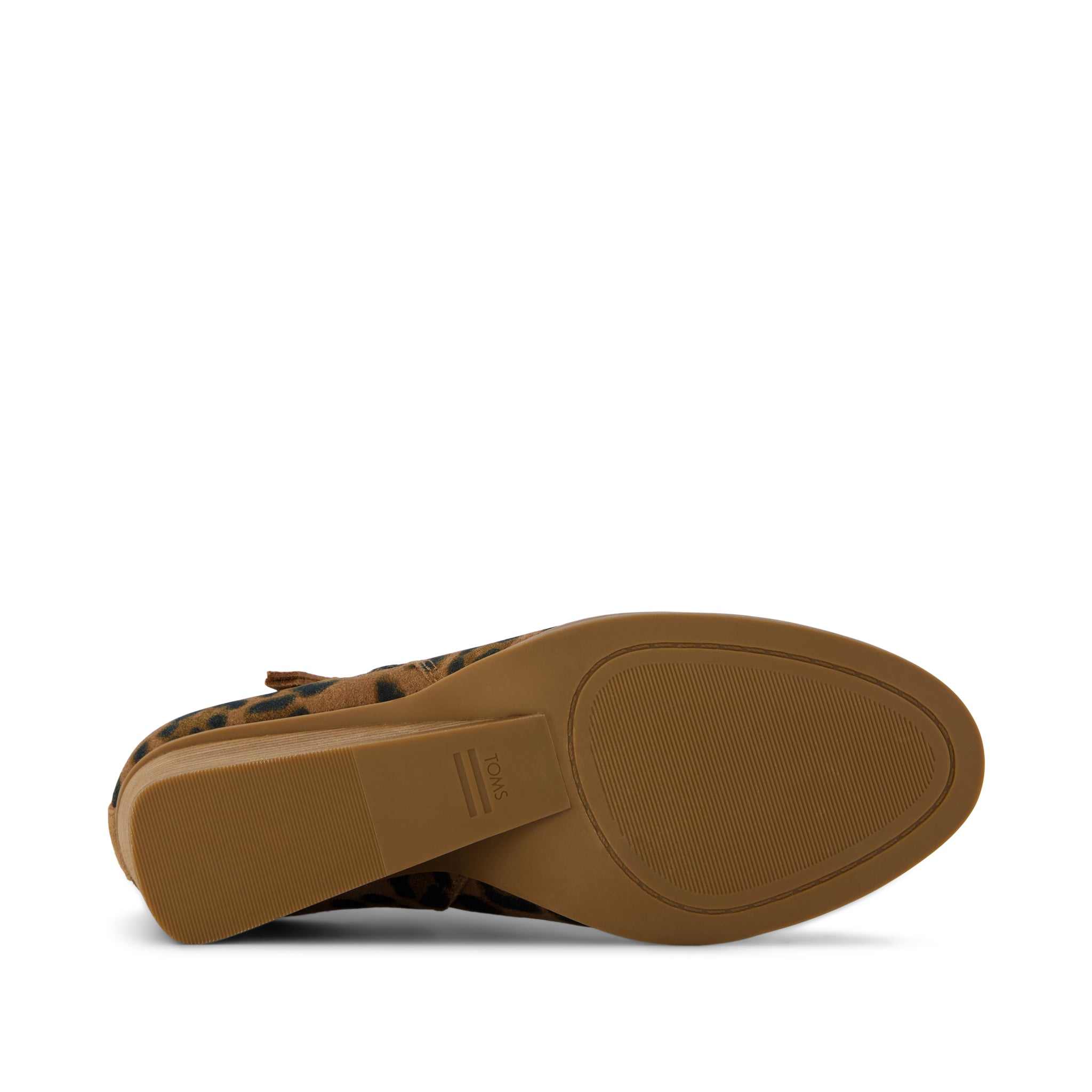 Goldie Wedge Ankle Bootie - Leopard Suede Bottom Sole View