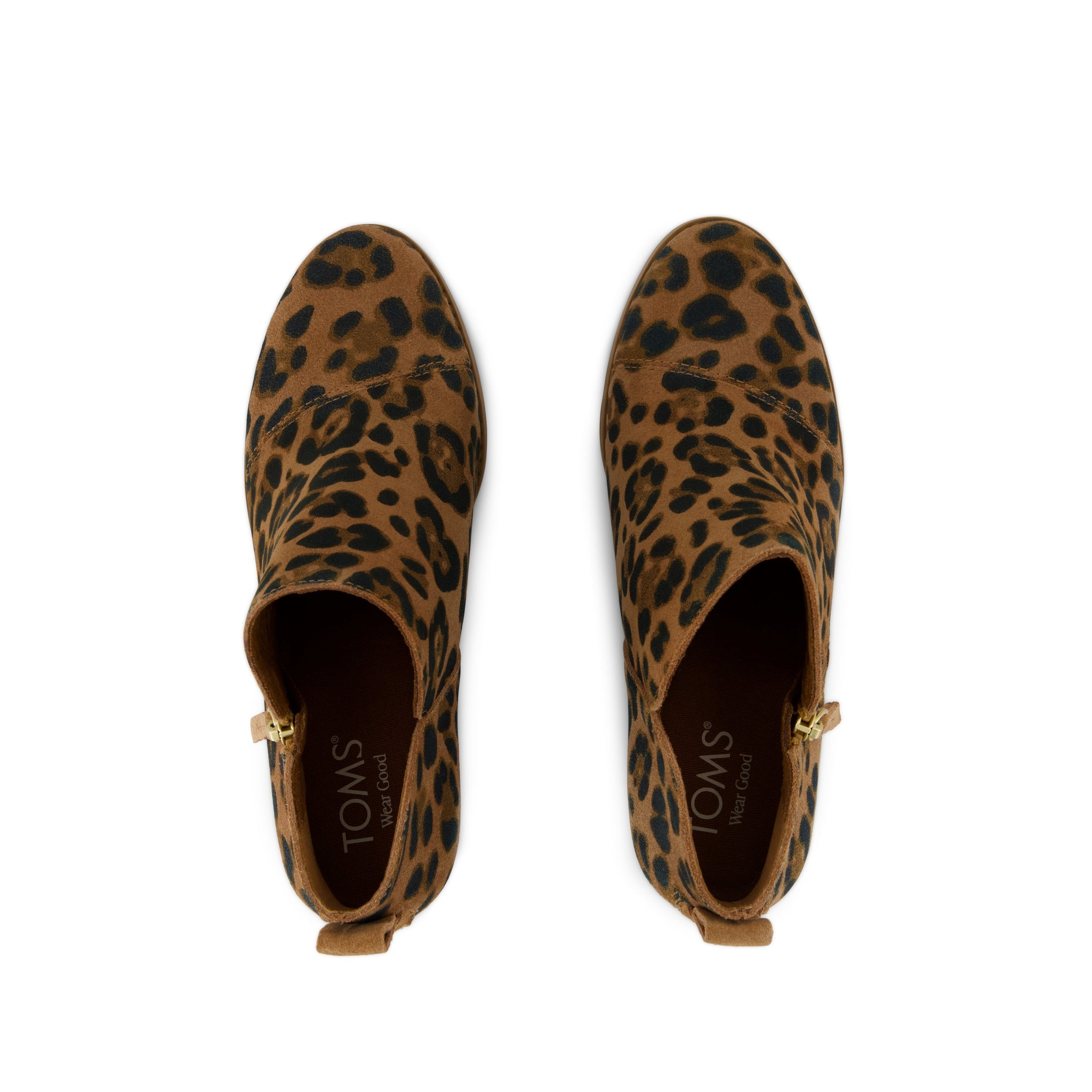 Goldie Wedge Ankle Bootie - Leopard Suede Top View