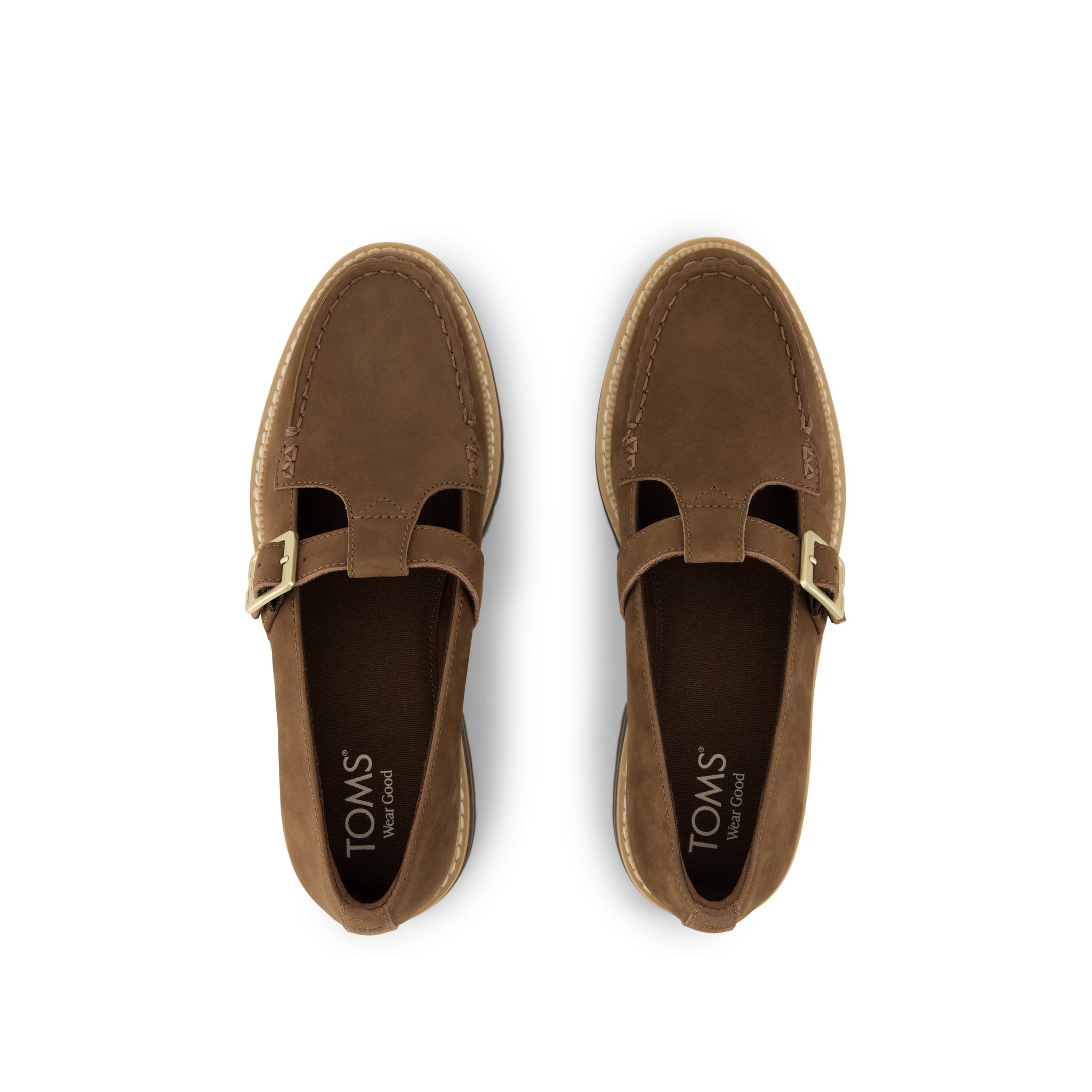 Cara Mary Jane Loafer - Hot Cocoa Nubuck Leather Top View