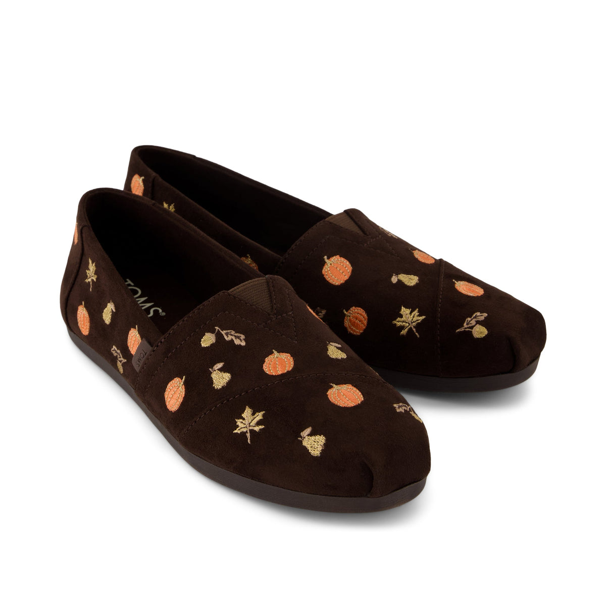 Alpargata Classic - Chocolate Brown w/ Pumpkins Front View
