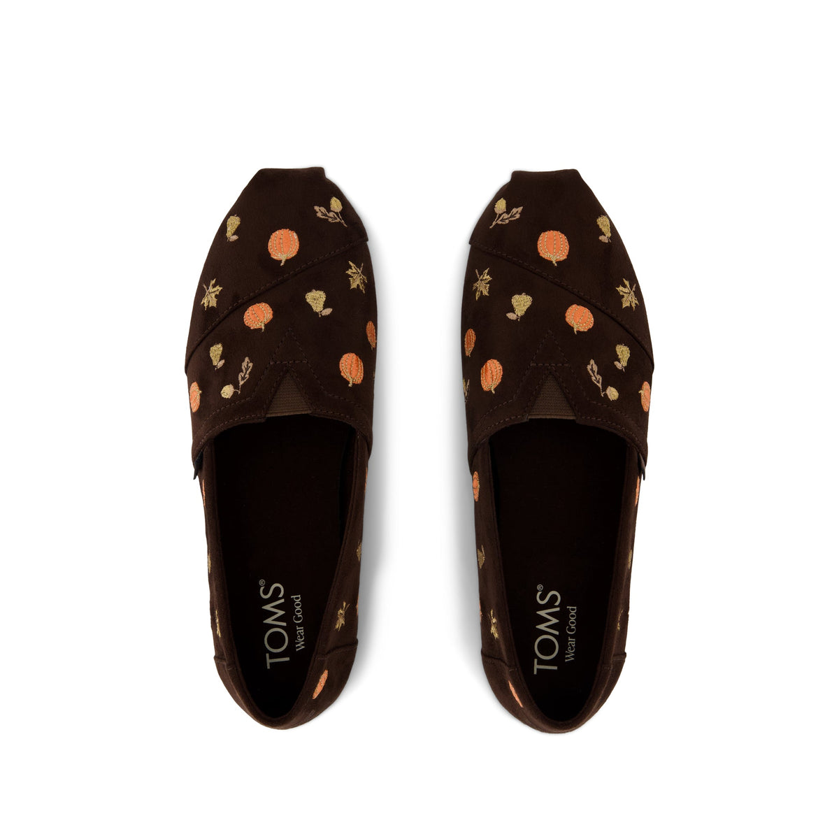 Alpargata Classic - Chocolate Brown w/ Pumpkins Top View