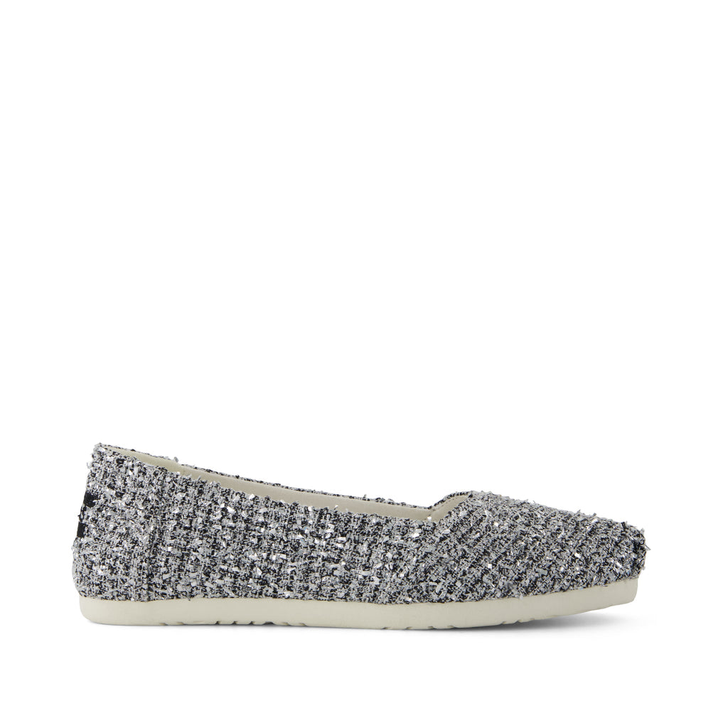 Alpargata Ballet Flat - Metallic Boucle Side View