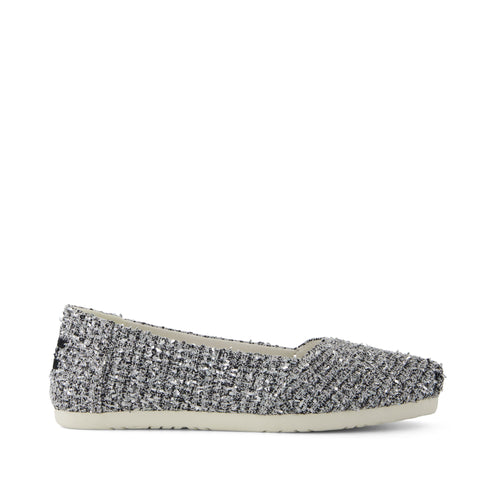 Alpargata Ballet Flat - Metallic Boucle Side View