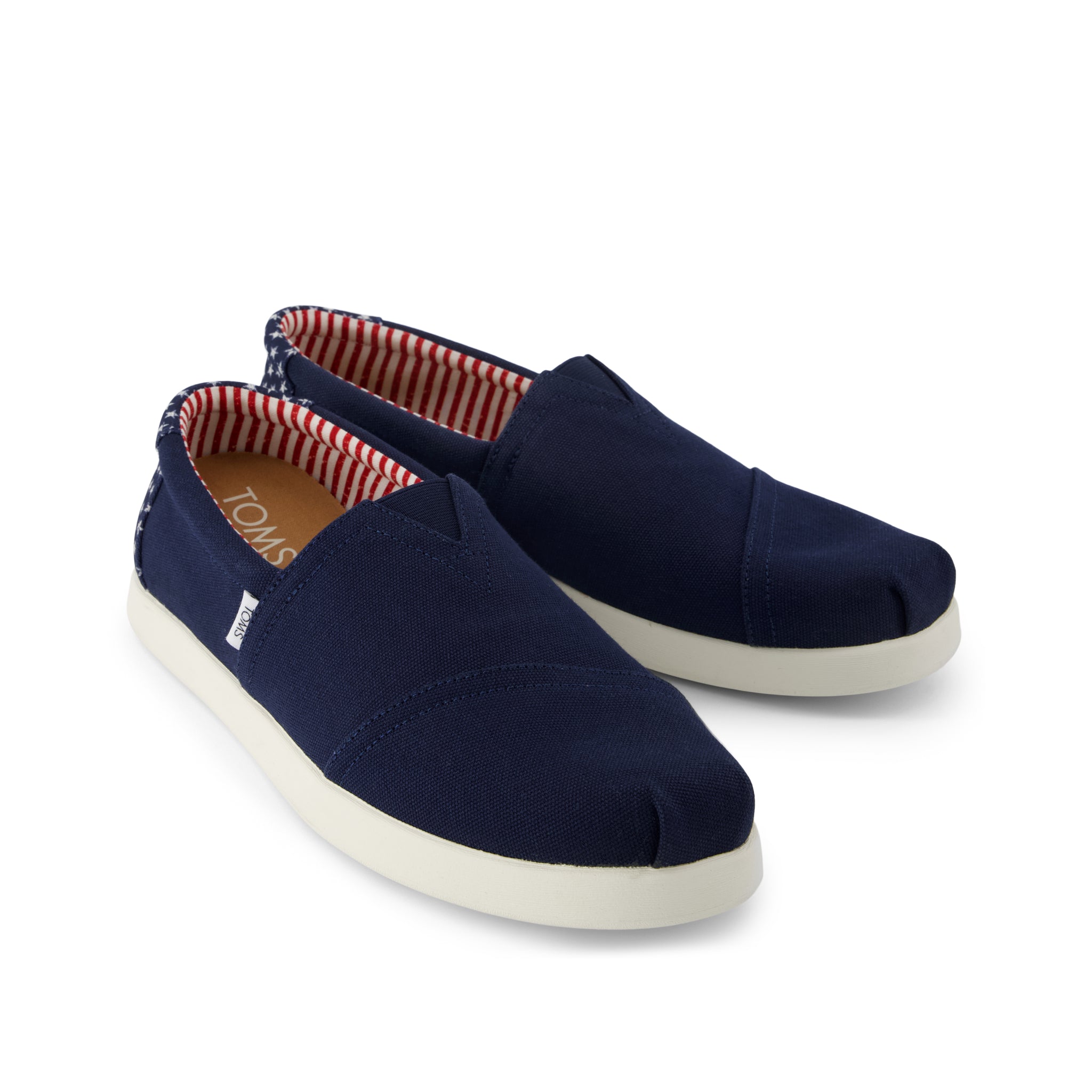 shoes that go with navy blue dress TOMS Men's Alp FWD Navy Stars Canvas, Blue/Multi, Size 14