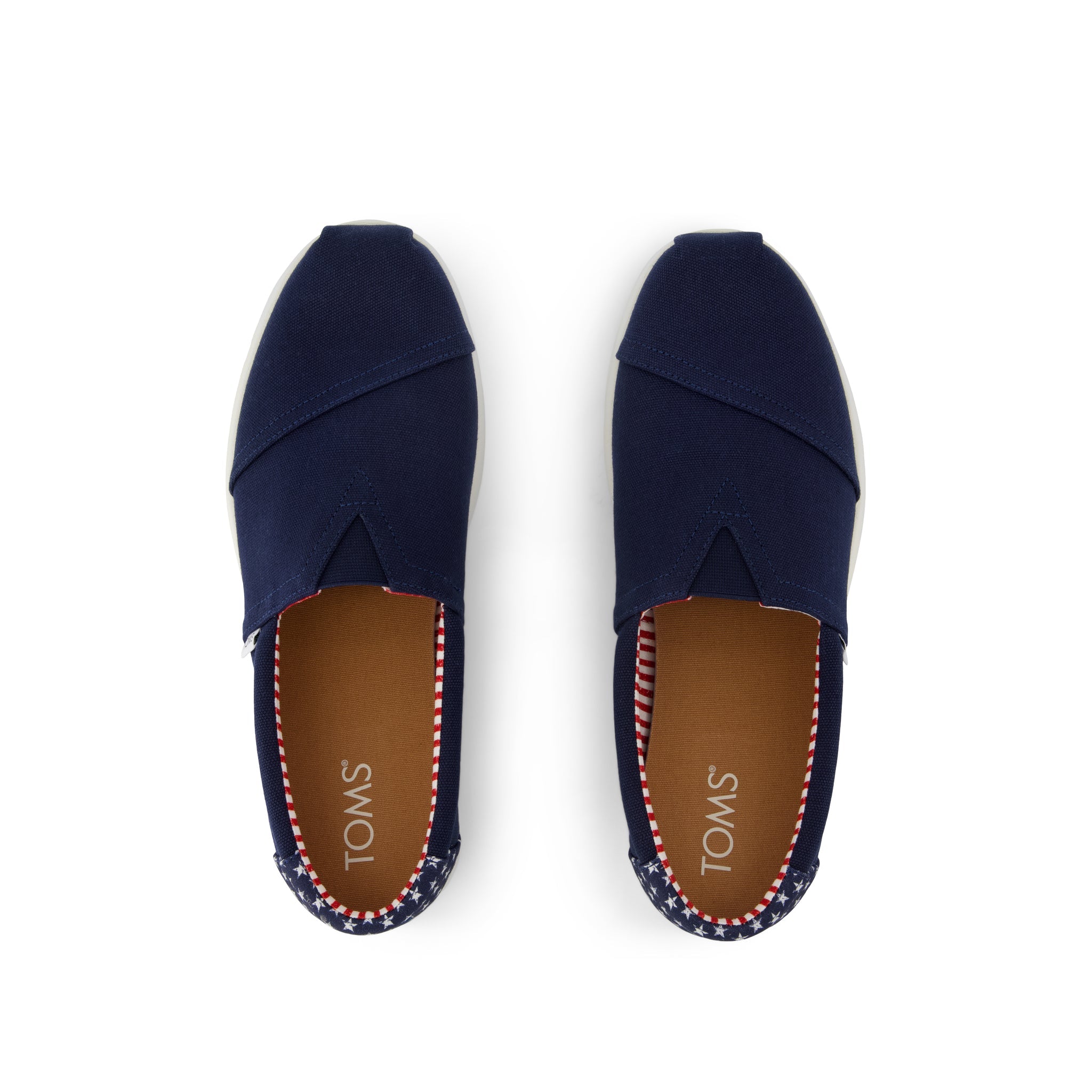 Mens Alp FWD Navy Stars Canvas – TOMS.com