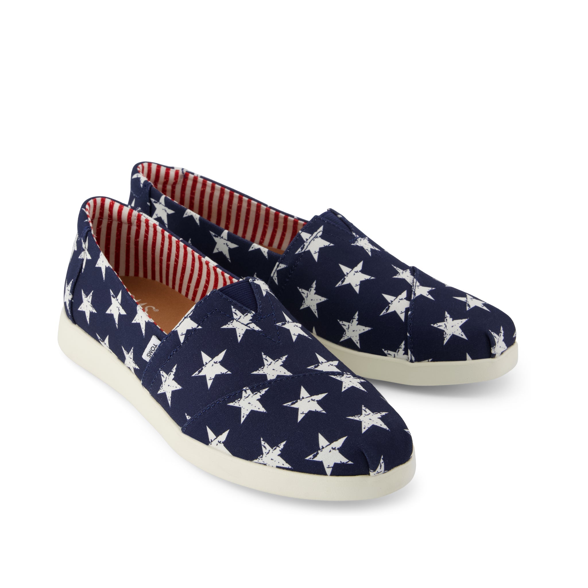Womens Alpargata Plus Navy Stars Canvas – TOMS.com