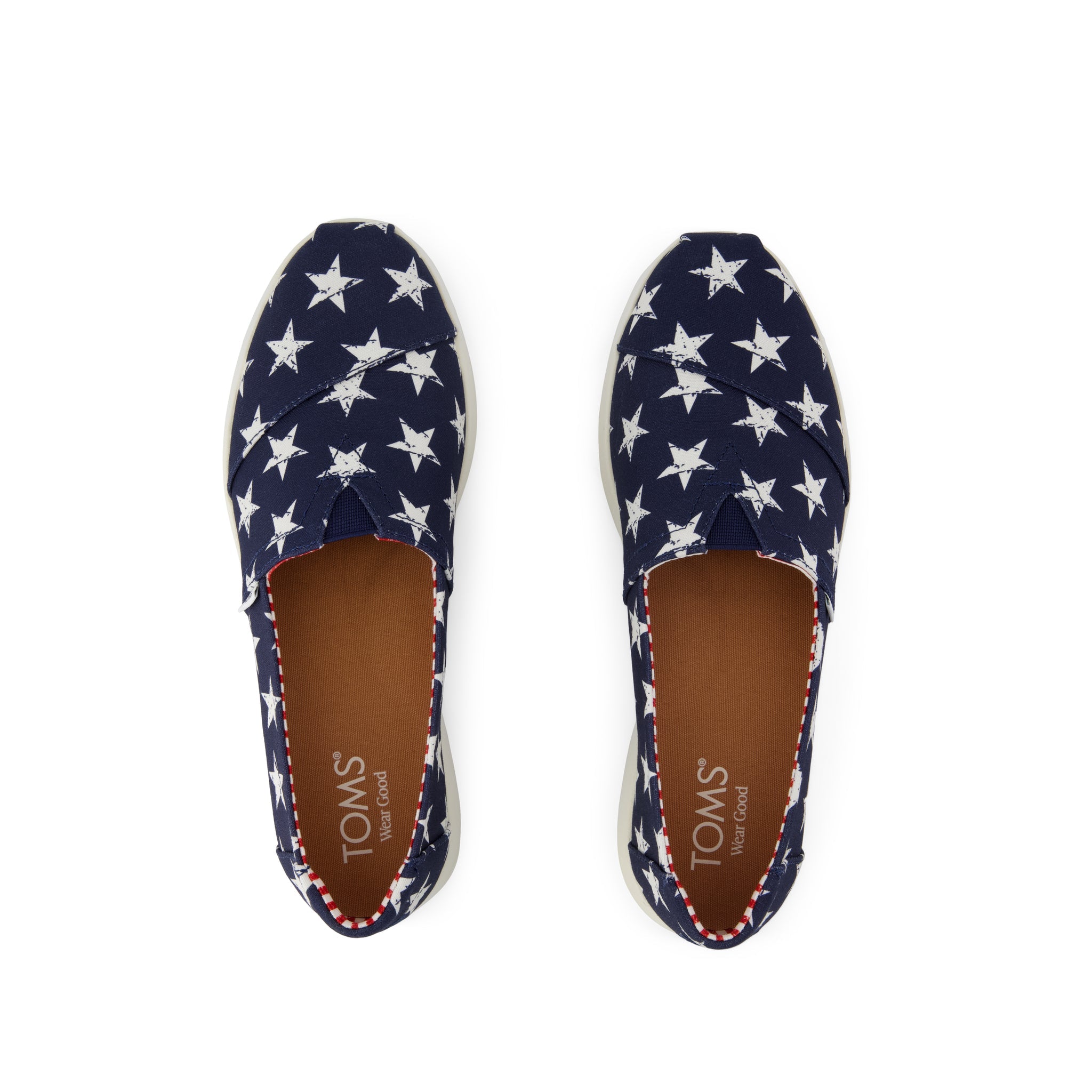 Womens Alpargata Plus Navy Stars Canvas – TOMS.com
