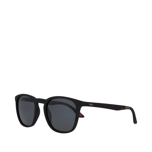 Silas Traveler Sunglasses - Black-Grey Side Angle View