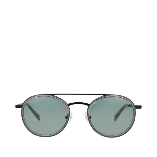 Sol Handcrafted Sunglasses - Silver-Grey Front View