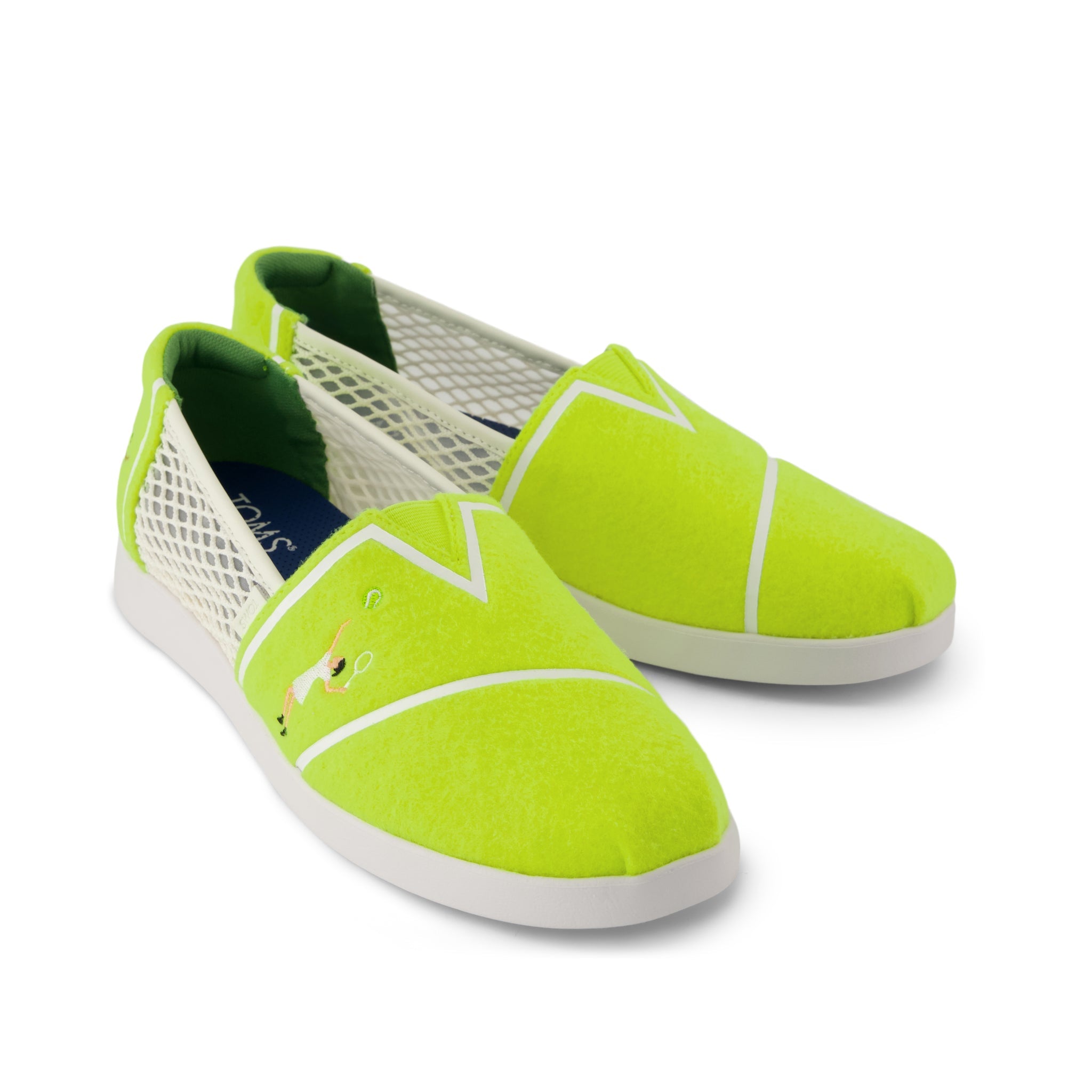Alpargata Plus - Neon Yellow Tennis Felt Front View