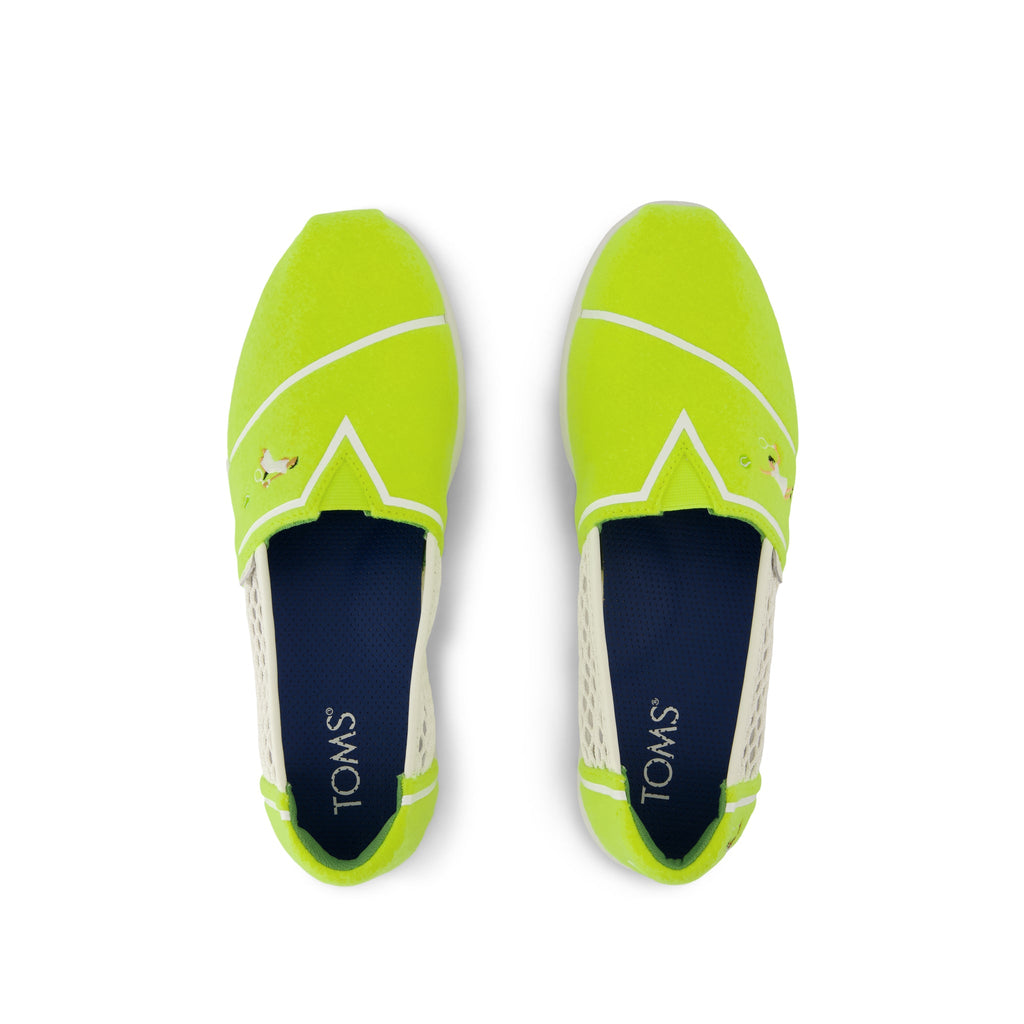 Alpargata Plus - Neon Yellow Tennis Felt Top View
