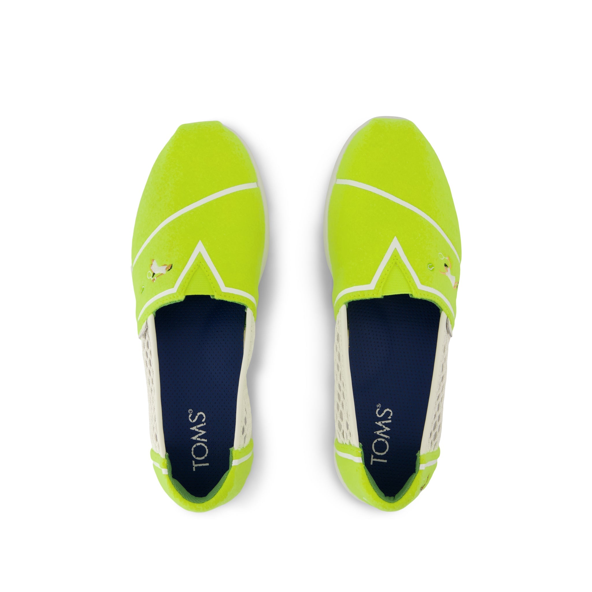 Alpargata Plus - Neon Yellow Tennis Felt Top View