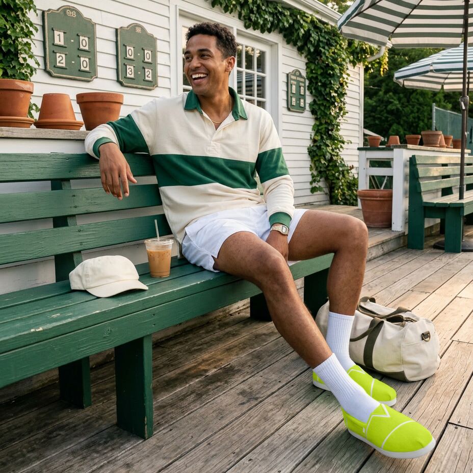 On model image of the tennis felt Alp FWD