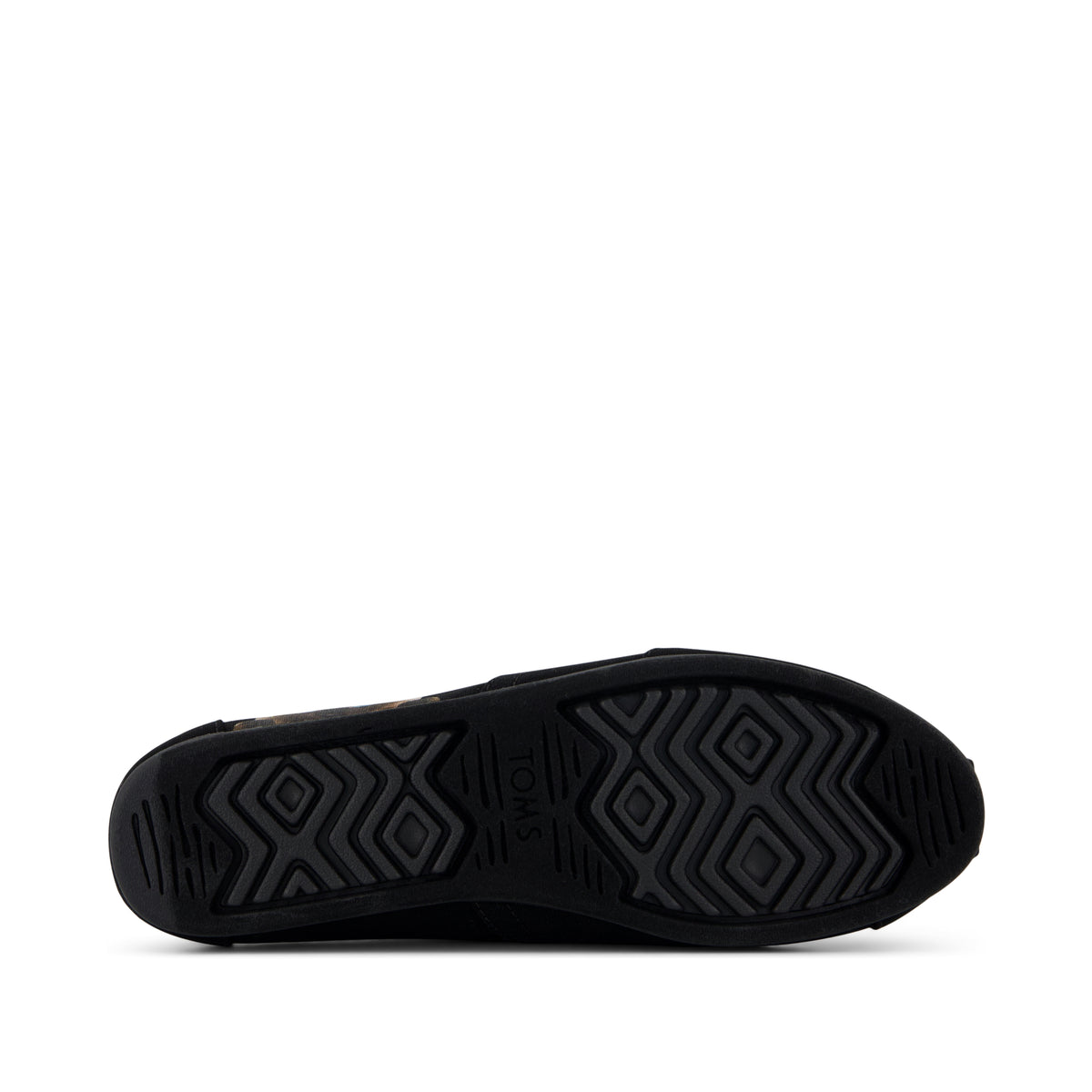 Alpargata Classic - Black Recycled Canvas Cat Print Bottom Sole View