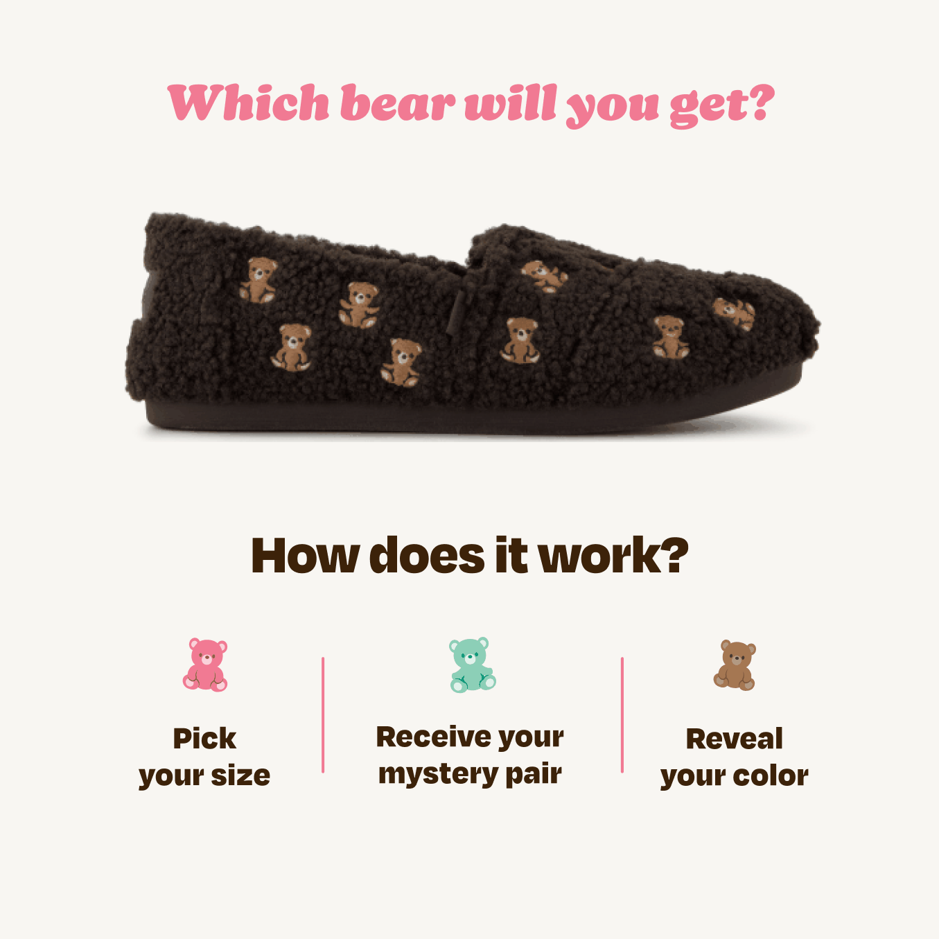 Womens Alpargata Classic Mystery Bag Faux Shearling Teddy Bear