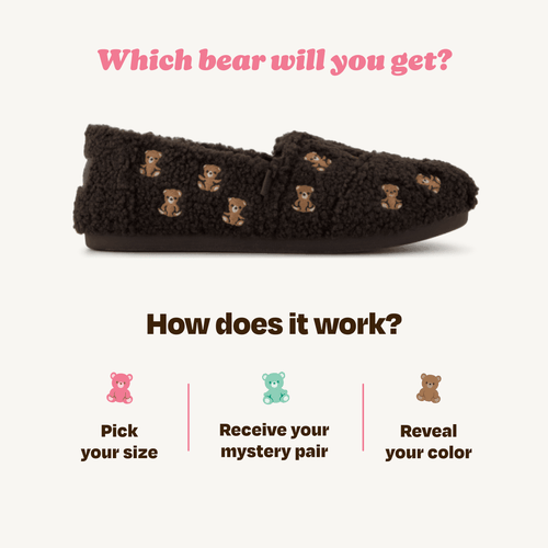 Womens Alpargata Classic Mystery Bag Faux Shearling Teddy Bear