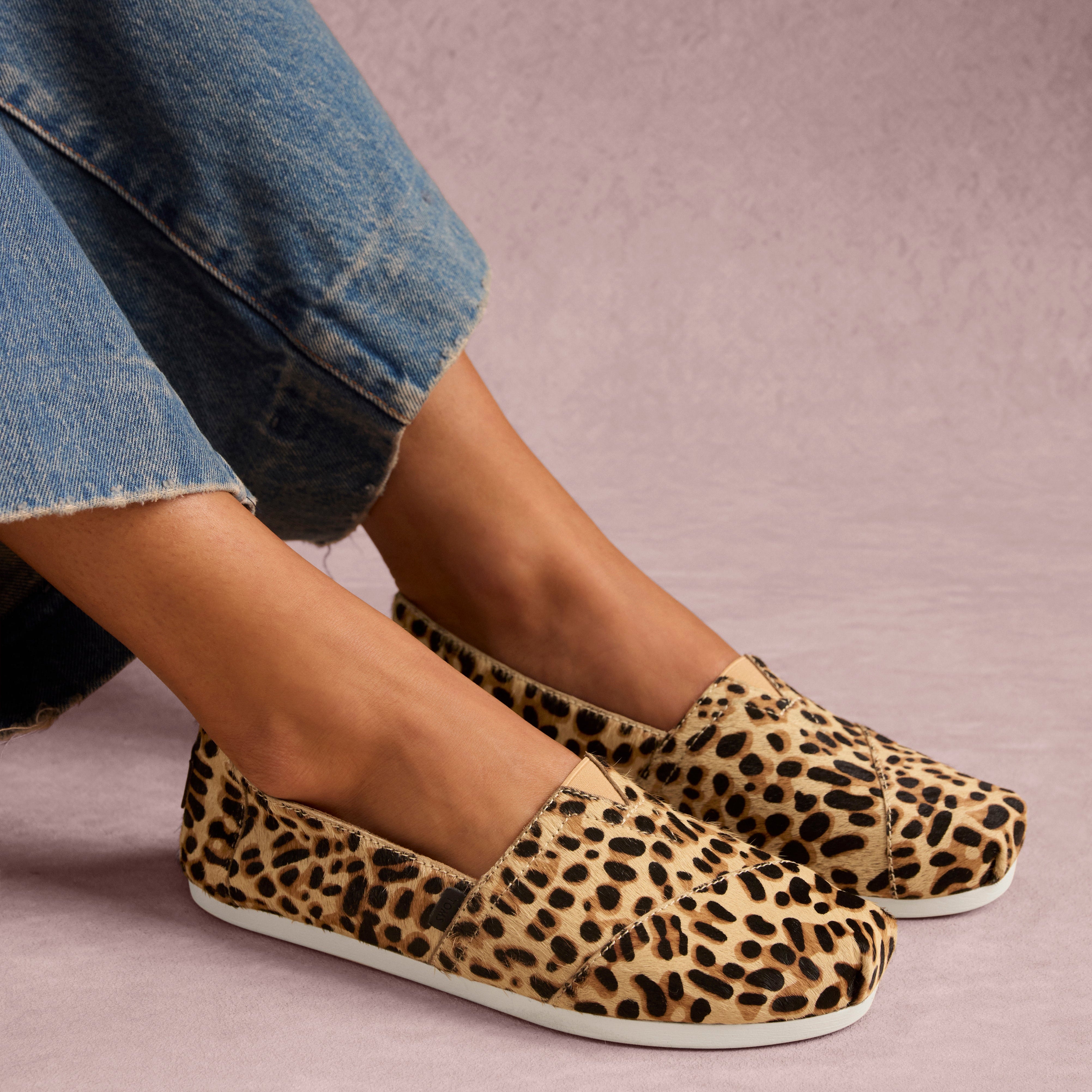 THM Leopard shors ブラウンLサイズ Womens Alpargata Classic Brown Sugar Leopard Print Hair Leather
