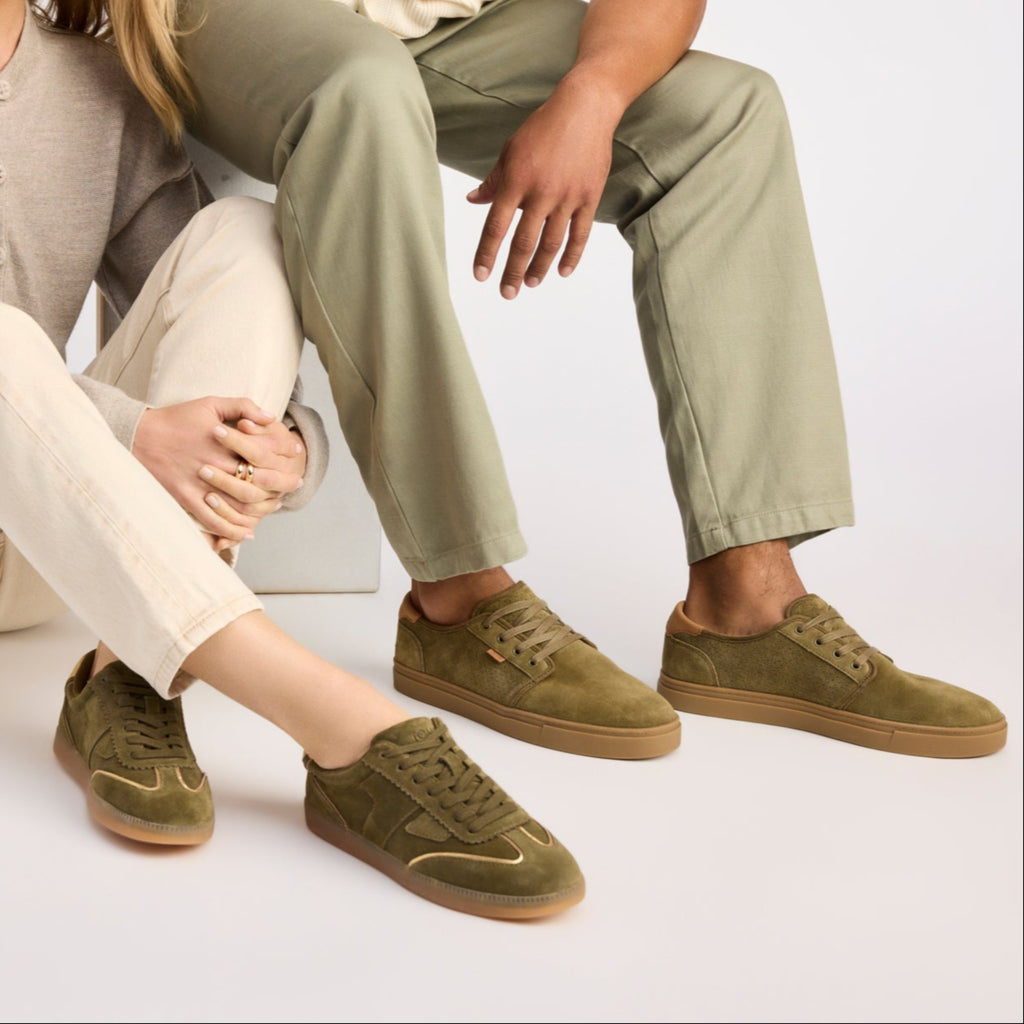 Mens Carlo 2.0 Lace-Up Sneaker Military Olive Perforated Suede family matching image